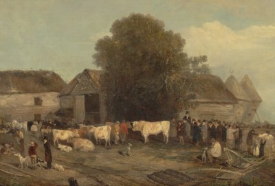 The Farm Sale, 1820 by Richard Barrett Davis